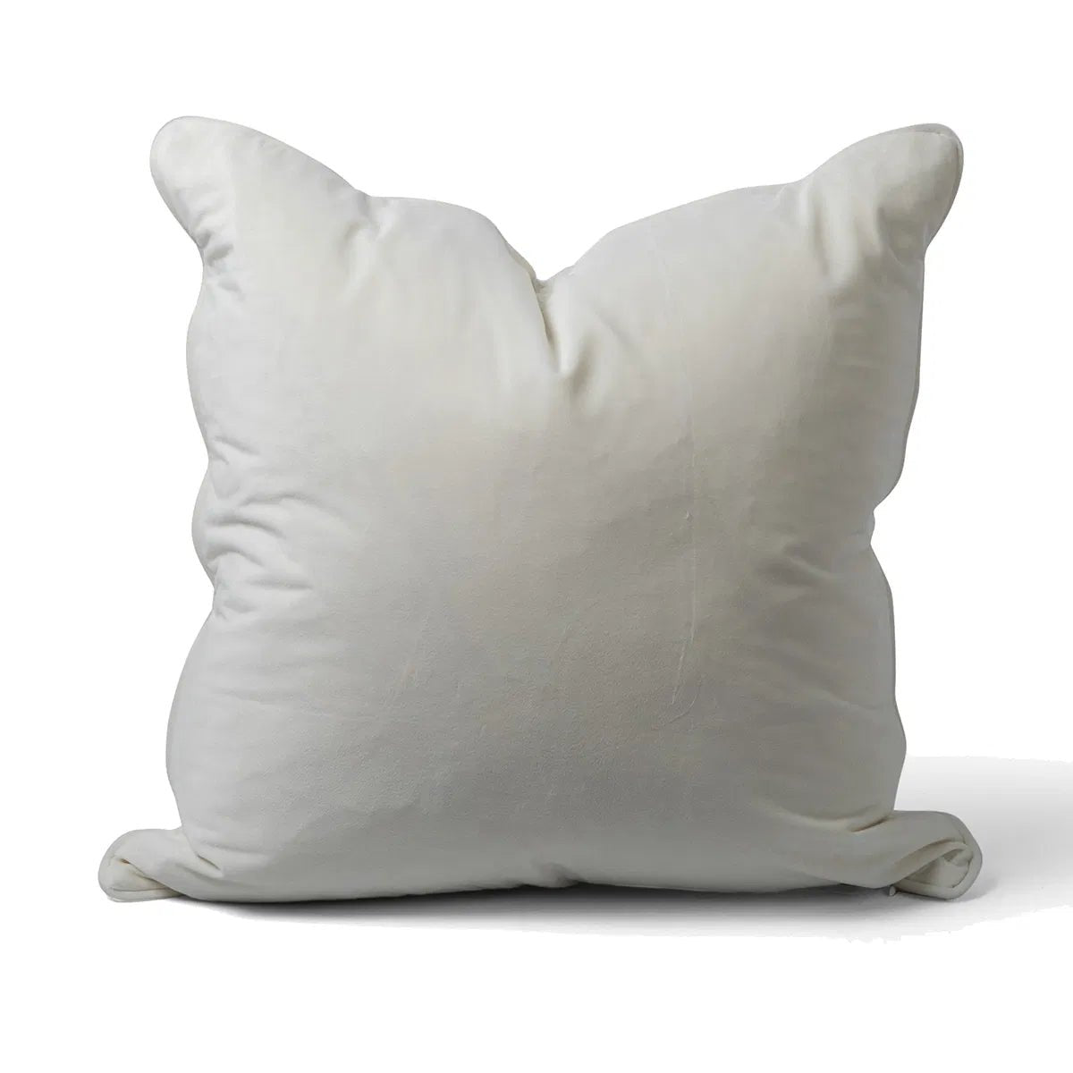 Baskerville Ivory Velvet Feather Fill Cushion 60x60cm - Pure Apotheca