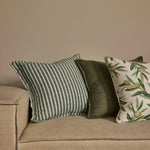 BATHURST GREEN STRIPE CUSHION 50CM - Pure Apotheca