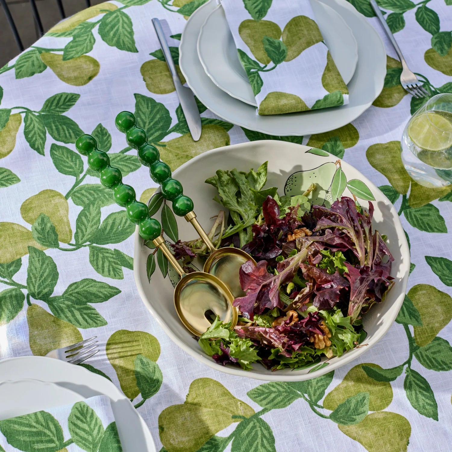 BAUBLE GREEN SALAD SERVER SET 2 - Pure Apotheca