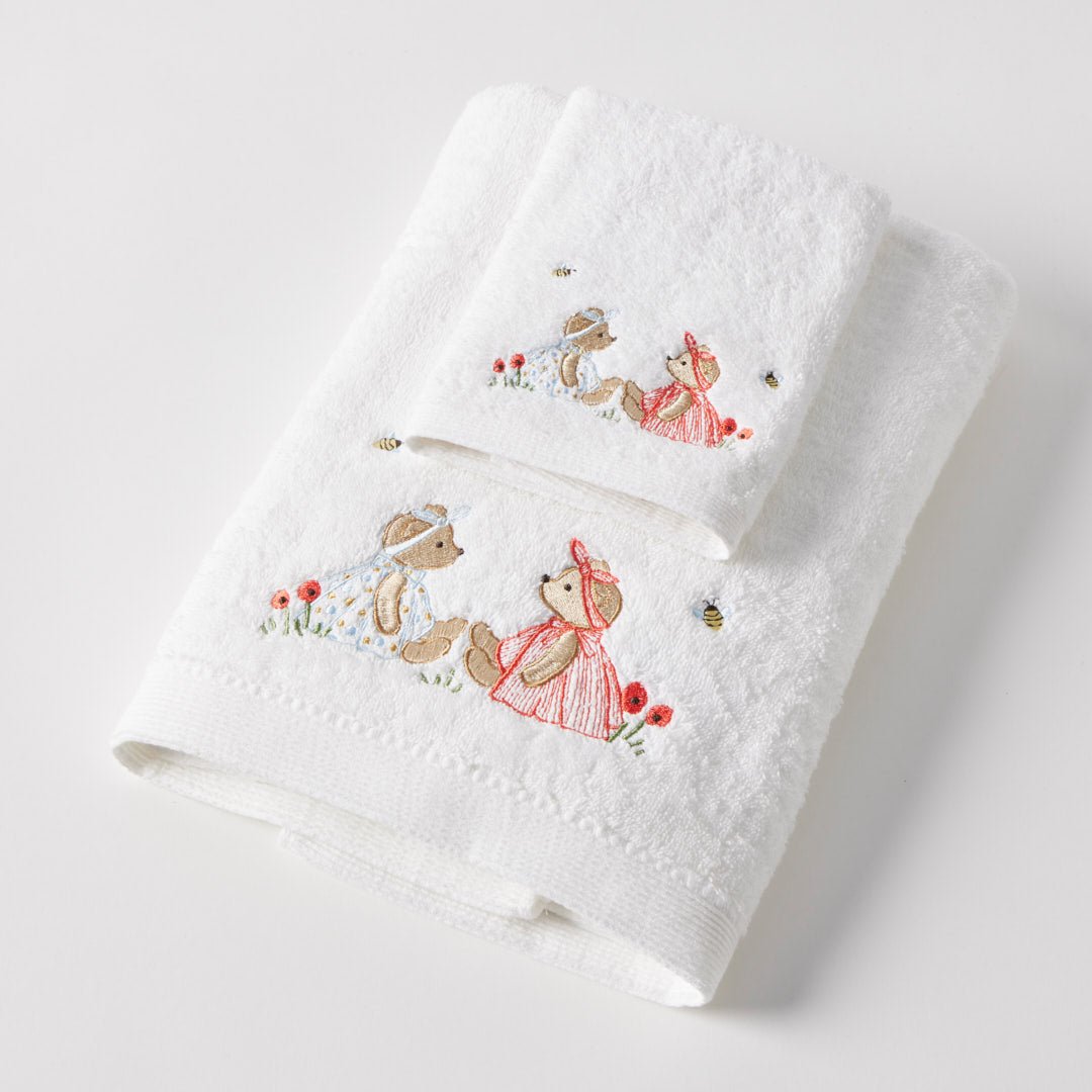 Bear Adventures Bath Towel & Face Washer in Organza Bag - Pure Apotheca