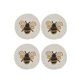 Bee Beaded Coasters Set/4 - Pure Apotheca