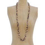 Beige Tortoise Shell Chain Link Necklace - Pure Apotheca