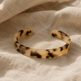 Beige Tortoise Shell Cuff Bangle - Pure Apotheca