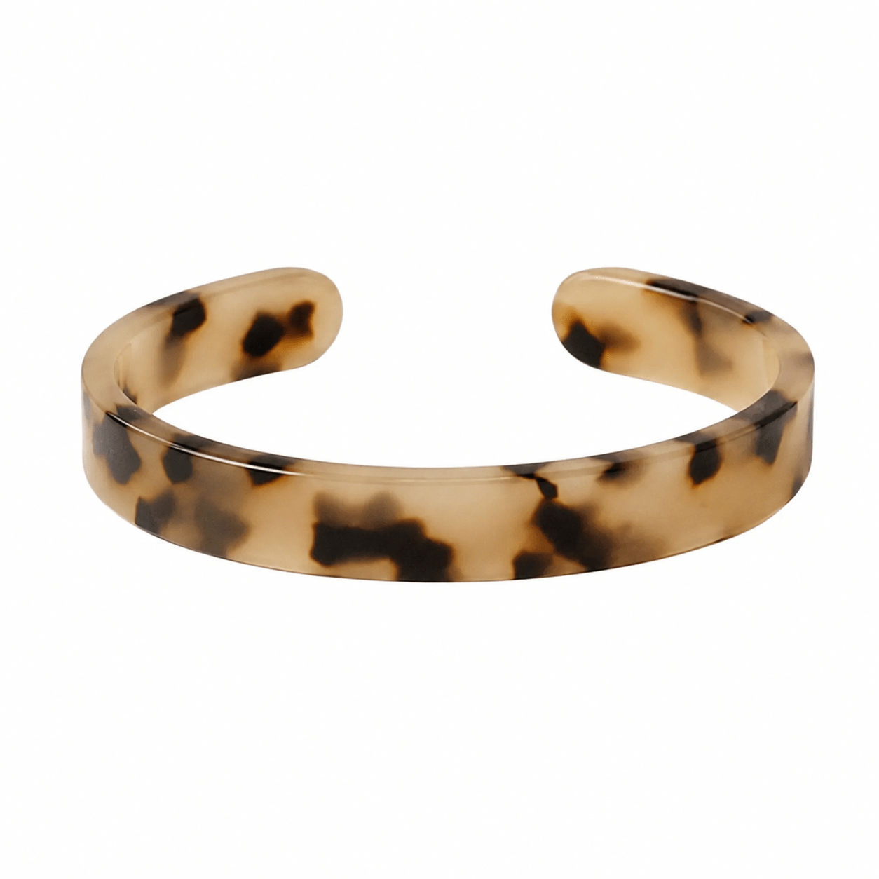 Beige Tortoise Shell Cuff Bangle - Pure Apotheca
