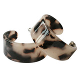 Beige Tortoise Shell Wide Hoop Earring - Pure Apotheca