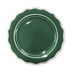 BELLE GREEN/WHITE HANDPAINTED DINNER PLATE - Pure Apotheca
