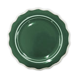 BELLE GREEN/WHITE HANDPAINTED DINNER PLATE - Pure Apotheca