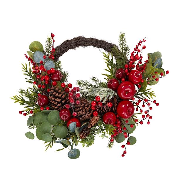 Berry Apple & Pinecone Wreath 61cm - Pure Apotheca