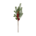 Berry Pine Pick Plas 43cm Green/Red - Pure Apotheca