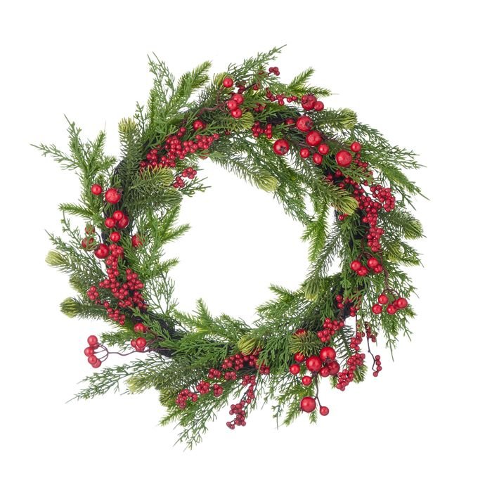 Berry Pine Wreath 48cm Red - Pure Apotheca