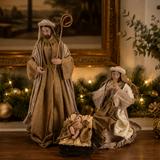 Luxe Nativity 3 Piece Set Natural Champagne
