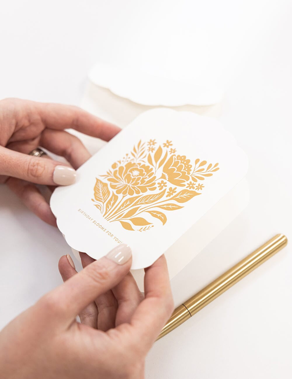 Birthday Blooms for You Scallop Card - Pure Apotheca