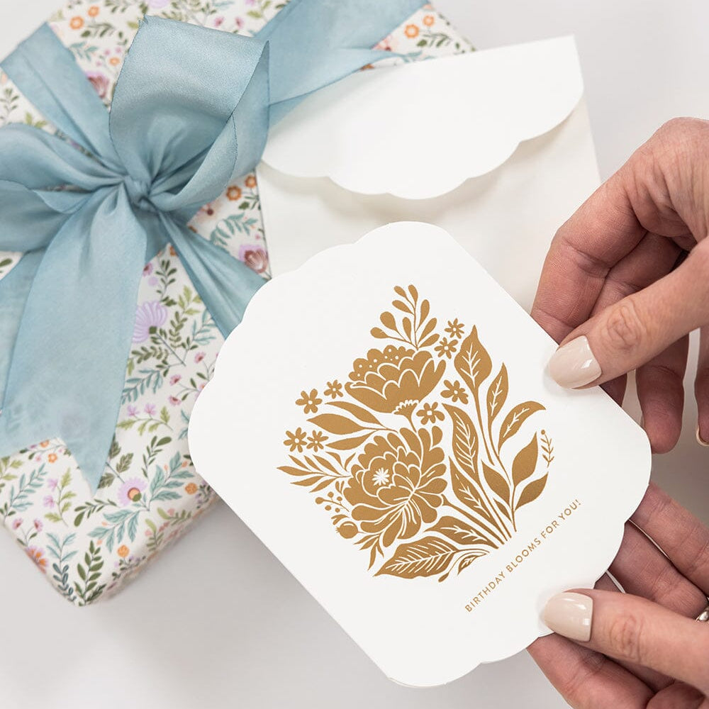 Birthday Blooms for You Scallop Card - Pure Apotheca