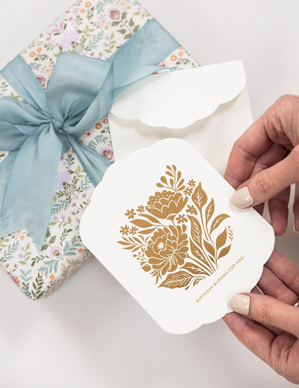 Birthday Blooms for You Scallop Card - Pure Apotheca