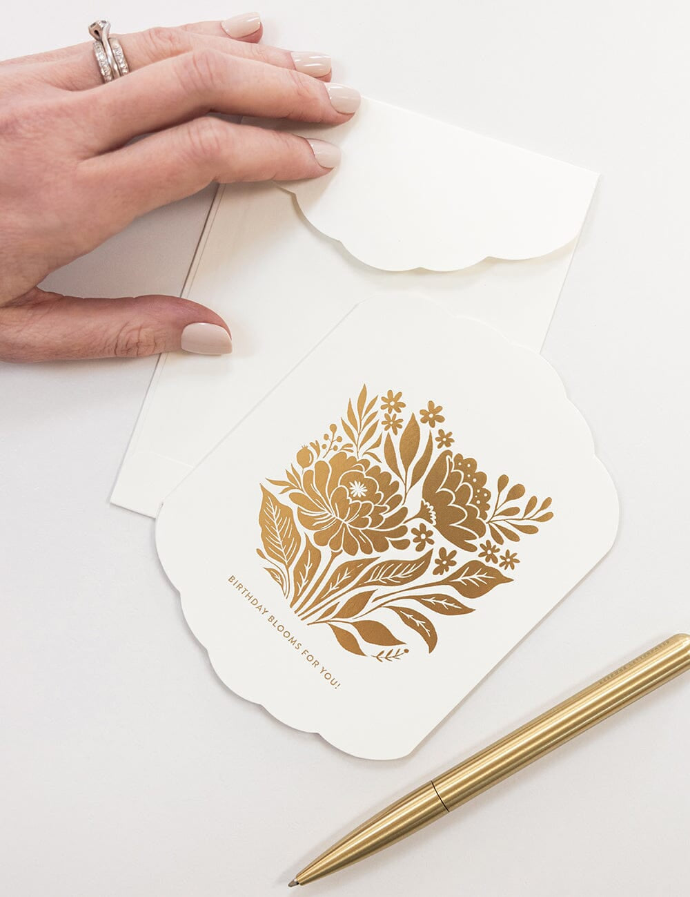 Birthday Blooms for You Scallop Card - Pure Apotheca