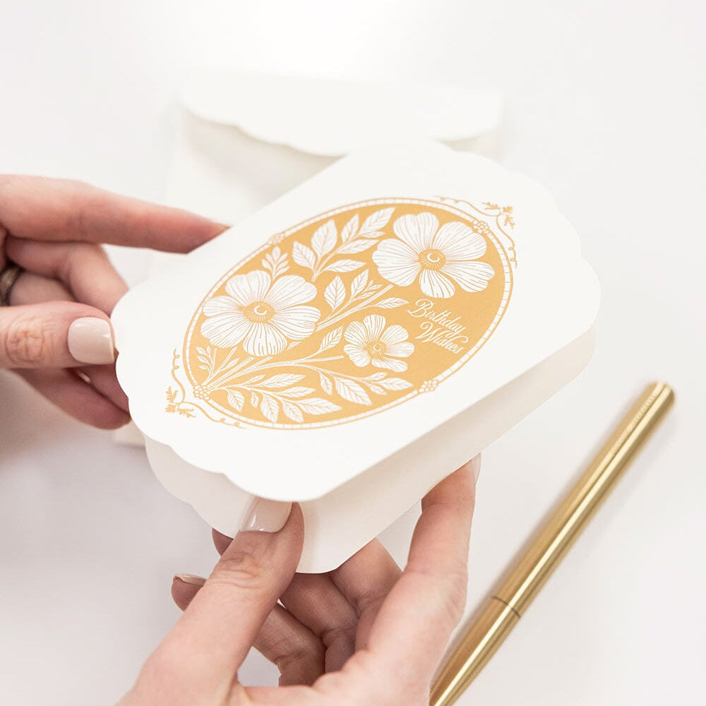 Birthday Wishes Scallop Card - Pure Apotheca