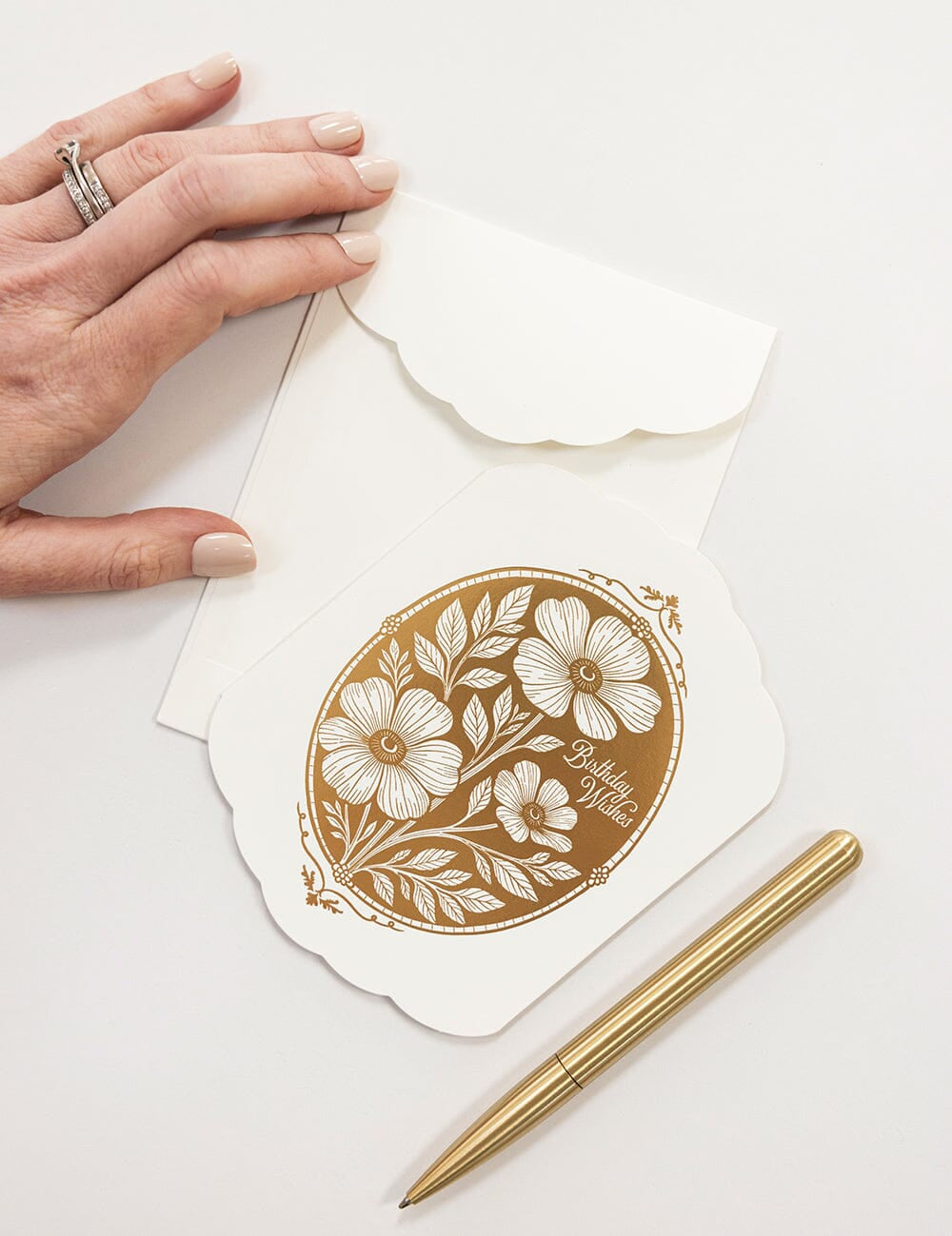 Birthday Wishes Scallop Card - Pure Apotheca