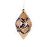 BLACK AND GOLD FLORAL DROP BAUBLE - Pure Apotheca