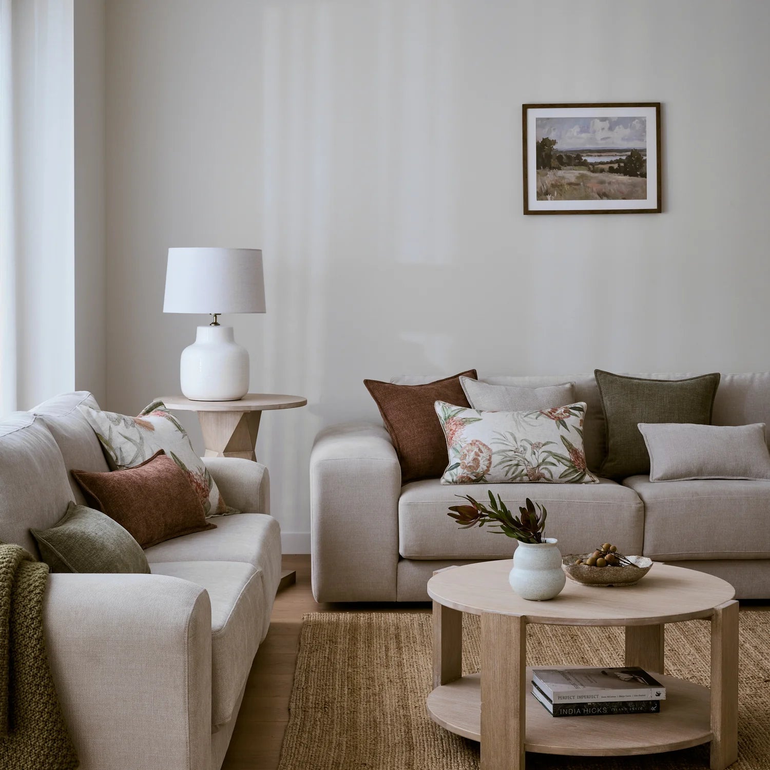 BLAKE SAGE GREEN CUSHION 50CM - Pure Apotheca