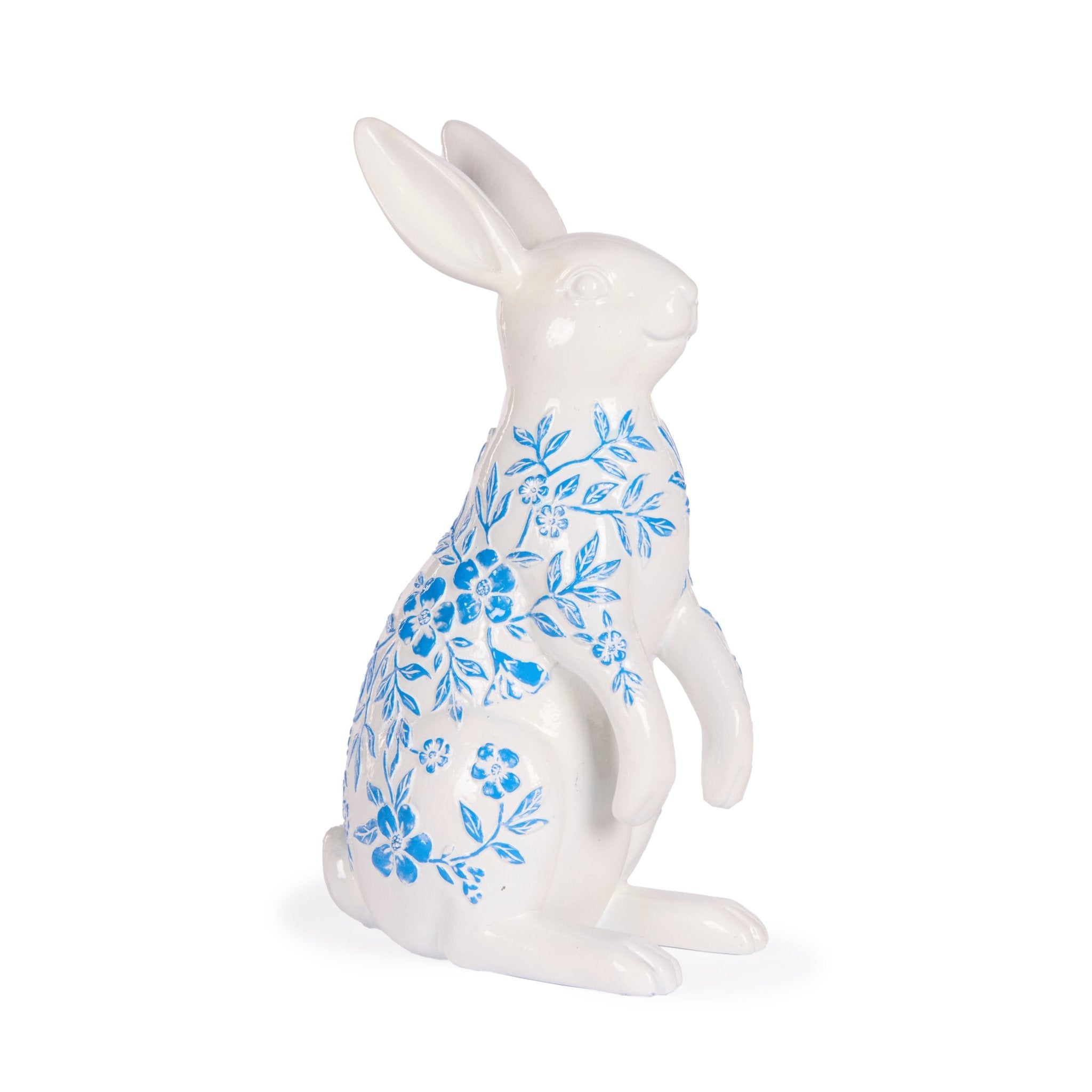 BLUE AND WHITE FLORAL RABBIT - Pure Apotheca