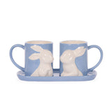 BLUE CERAMIC BUNNIES MUG SET - Pure Apotheca
