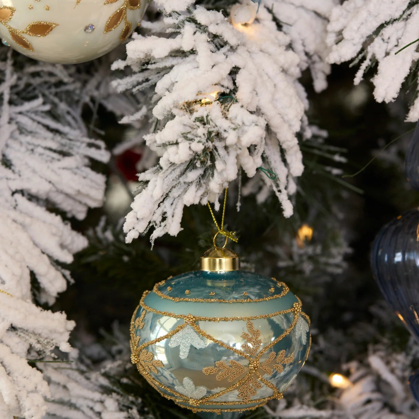 BLUE EMBELLISHED DECO ONION BAUBLE - Pure Apotheca