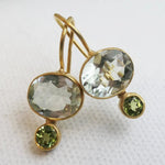 Blue Emerald Oval Crystal Hook Earring - Pure Apotheca