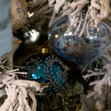 BLUE ETCHED SNOWFLAKE ONION BAUBLE - Pure Apotheca