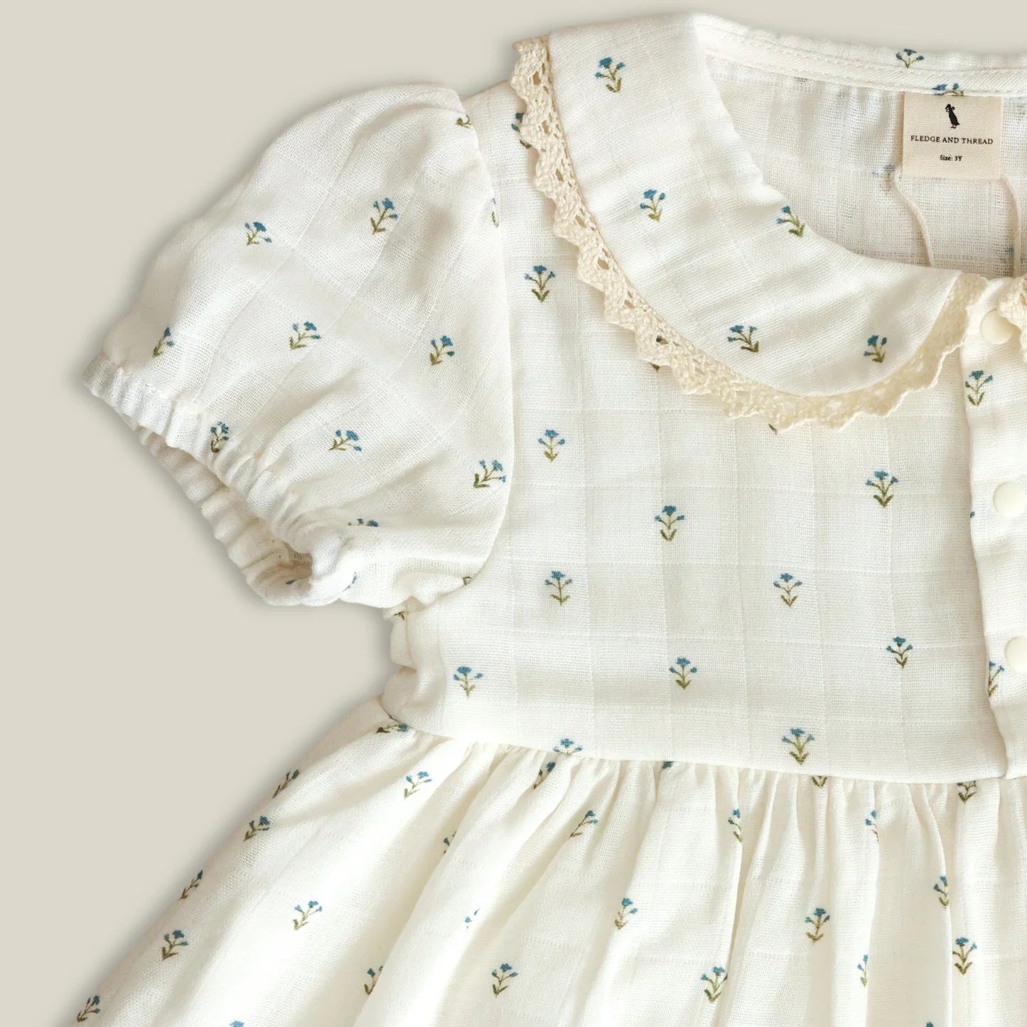 Blue Floral Dress - Pure Apotheca