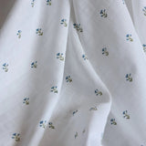 Blue Floral Muslin Swaddle - Pure Apotheca
