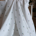 Blue Floral Muslin Swaddle - Pure Apotheca