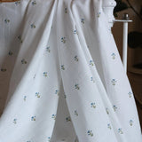 Blue Floral Muslin Swaddle - Pure Apotheca