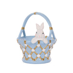 BLUE & GOLD BASKET WITH BUNNY - Pure Apotheca