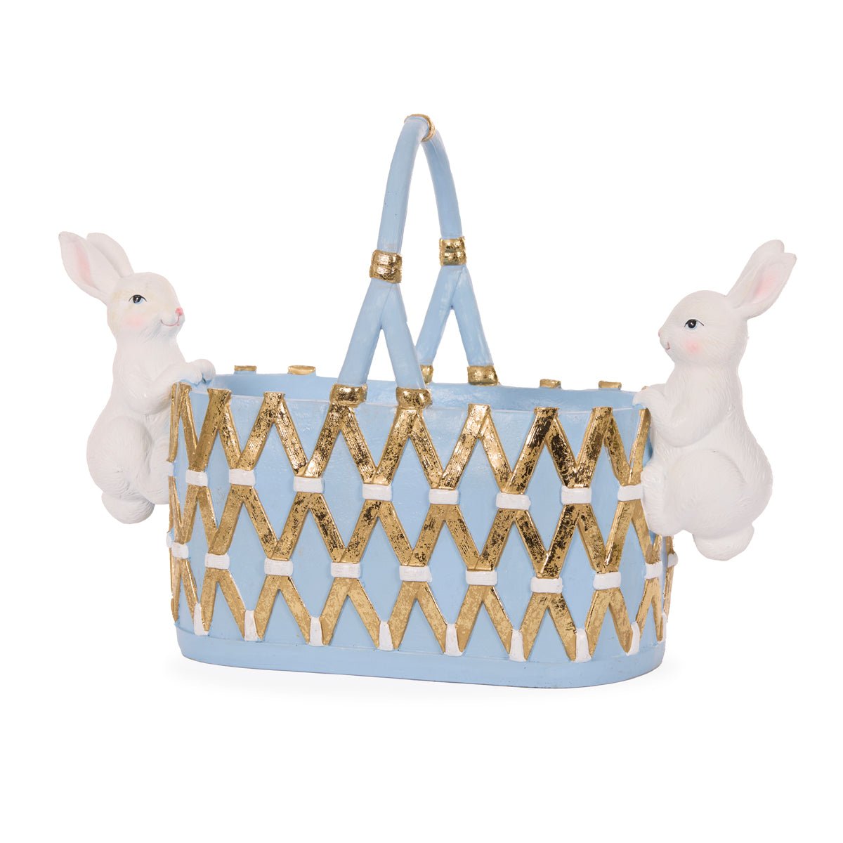 BLUE & GOLD BUNNIES BASKET - Pure Apotheca
