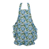 BLUE HYDRANGEA COTTON APRON - Pure Apotheca