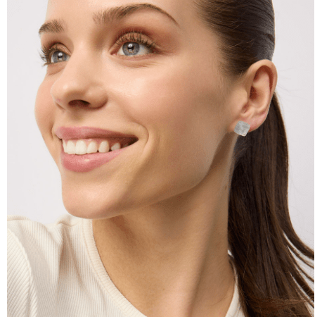 Blue Jelly Square Studs - Pure Apotheca