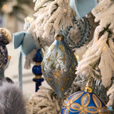BLUE QUILTED FLEUR DROP BAUBLE - Pure Apotheca