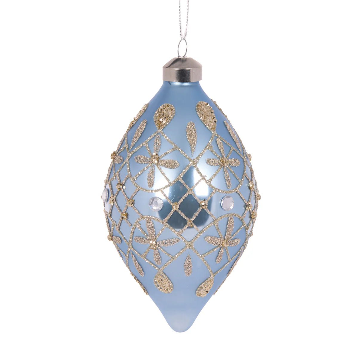 BLUE QUILTED FLEUR DROP BAUBLE - Pure Apotheca