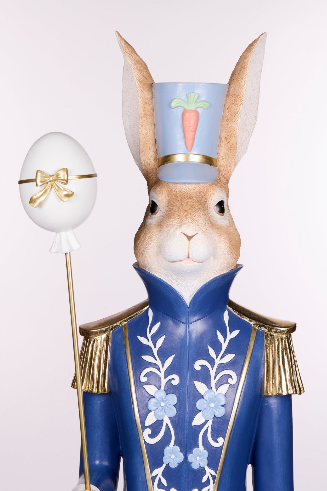 BLUE REGAL RABBIT NUTCRACKER WITH STAFF - Pure Apotheca