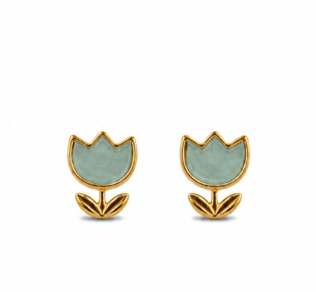 Blue Tulip Studs - Pure Apotheca