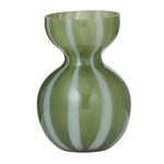Bobbi Glass Vase 13x18cm Olive/White - Pure Apotheca