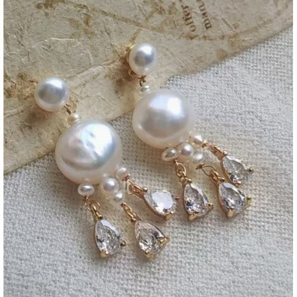 Boho Pearl CZ Earring - Pure Apotheca