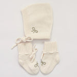 Bonnet & Bootie Set - Bow - Pure Apotheca