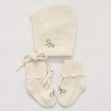 Bonnet & Bootie Set - Bow - Pure Apotheca