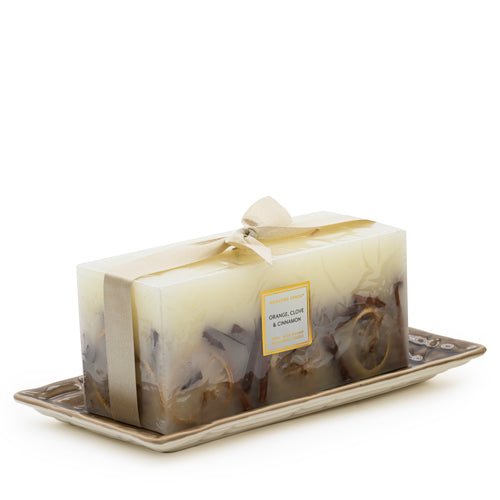 Botanical Candle Ceramic Plate Rectangle - Pure Apotheca