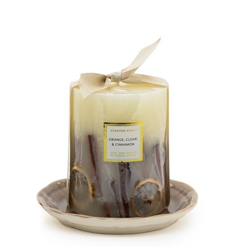 Botanical Candle Ceramic Plate Round - Pure Apotheca