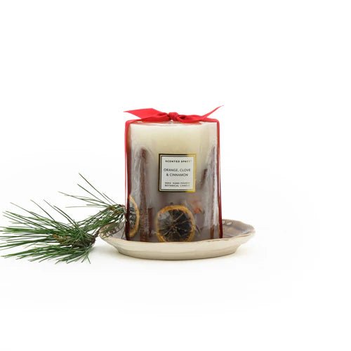 Botanical Candle Ceramic Plate Round - Pure Apotheca