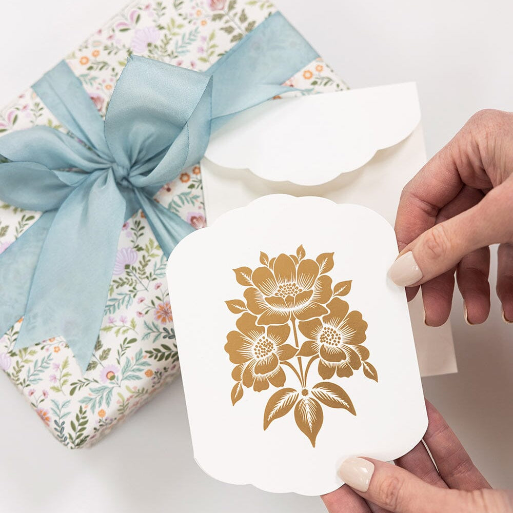 Bouquet Blank Scallop Card - Pure Apotheca