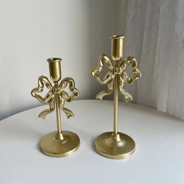 Bow Candle Stick Holders - 2 Sizes - Pure Apotheca