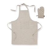 Bowral Neutral Stripe Apron + Glove Set - Pure Apotheca